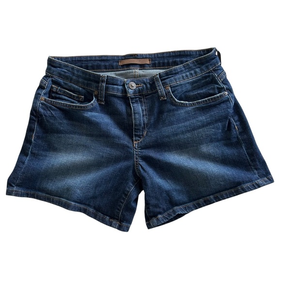 Joe's Jeans "Edlyn" Mid-Rise Denim Shorts - Size 27 Dark Blue - Picture 1 of 12